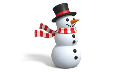snowman with a broom
