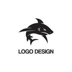 shark logo design template