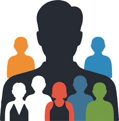 Team business meeting with teamwork and collaboration flat vector icon for apps and websites.Team business people, teamwork iconTeam business meeting with teamwork and collaboration flat vector icon f