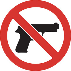 No weapon allowed, prohibited, sign