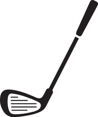 Pair of iron or wedge golf club flat vector icon for sports apps and websites