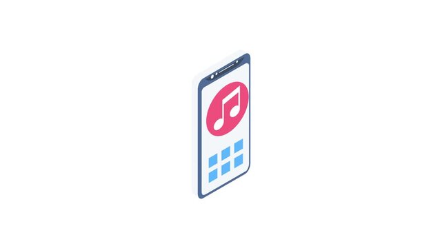 Music player icon featuring a play button and sound waves, symbolizing audio playback functionality.