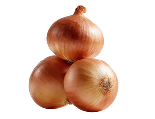 Stacked, golden onions against a dark backdrop