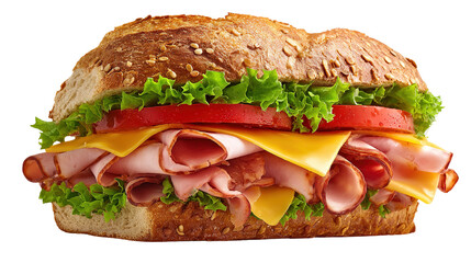 Big burgur made from natural organic meat and vegetables cooked in a josper for a festive party on a white background