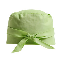 Light green fabric head covering with tie