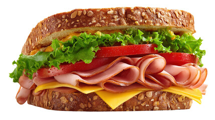 Big burgur made from natural organic meat and vegetables cooked in a josper for a festive party on a white background