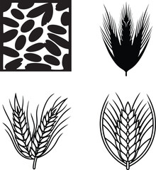  Grain effect texture black silhouette on a white background