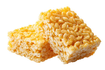 Sweet, sticky, puffed rice treat, two squares