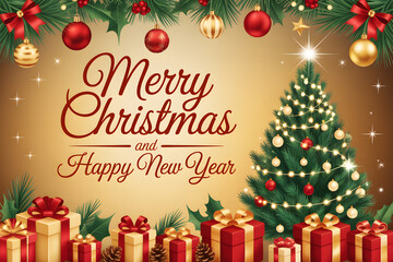 christmas tree with gifts