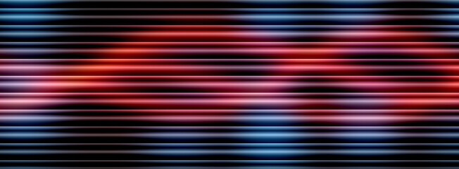 Illustration of abstract red and blue background with horizontal stripes and blur effect for design use