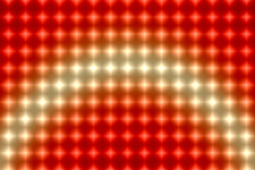 Illustration of abstract background with glowing dots in shades of red and yellow color for design