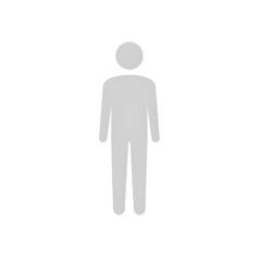 3d man standing on white background