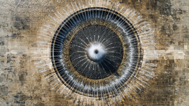 aerial view of a boat on a calm lake with peaceful reflections