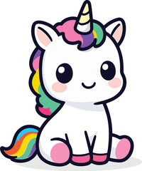 Unicorn romantic vector 