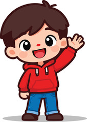 Happy boy character