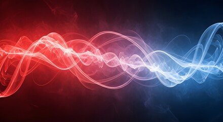 abstract red background with smoke