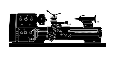 Industrial Lathe Machine Tool for Precision Metalworking and Manufacturing.