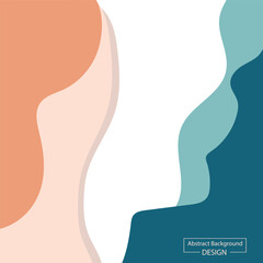 Modern Abstract Fluid Shapes Background, Colorful Wavy Minimalist Abstract Design, Creative Organic Shapes Vector Background