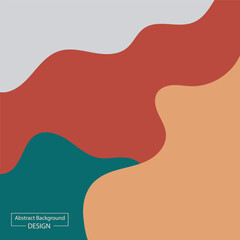 Modern Abstract Fluid Shapes Background, Colorful Wavy Minimalist Abstract Design, Creative Organic Shapes Vector Background