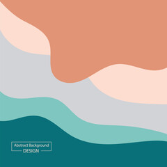 Modern Abstract Fluid Shapes Background, Colorful Wavy Minimalist Abstract Design, Creative Organic Shapes Vector Background