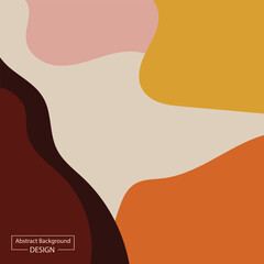 Modern Abstract Fluid Shapes Background, Colorful Wavy Minimalist Abstract Design, Creative Organic Shapes Vector Background