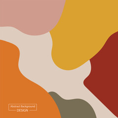 Modern Abstract Fluid Shapes Background, Colorful Wavy Minimalist Abstract Design, Creative Organic Shapes Vector Background