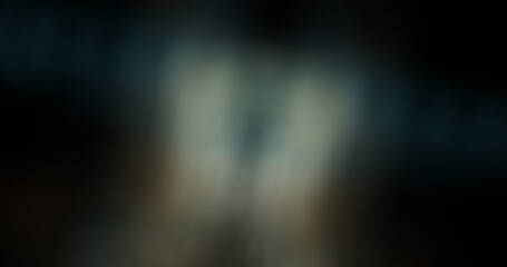 Abstract Dark Blue Grey Gradient Blurred Background with Soft Light Bokeh Effect and Copy Space, Ethereal Defocused Backdrop Texture