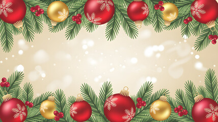 christmas background with balls