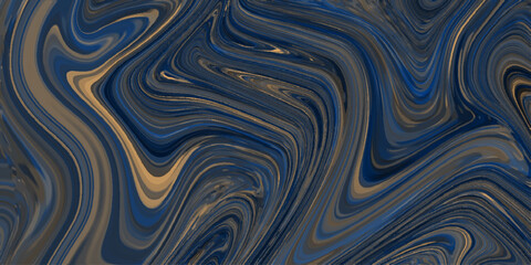 The texture of brown and blue marble pattern modern style Liquid background. blue marble pattern texture natural background. Paper with soft waves fabric liquid metallic art paint texture.