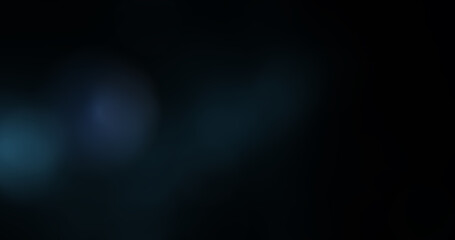 Abstract Dark Background with Subtle Blue and Teal Light Leaks, Blurry Bokeh, and Defocused Glow Effects for Overlay or Digital Design