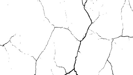 Cracked Texture: Cracked white wall texture. Surface cracks and fissures in ground. crack concrete white wall. Cracked soil texture transparent. Surface cracks and fissures in ground. Grange backgroun