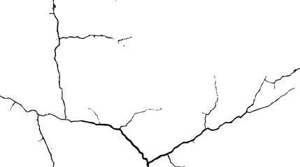 Cracked Texture: Cracked white wall texture. Surface cracks and fissures in ground. crack concrete white wall. Cracked soil texture transparent. Surface cracks and fissures in ground. Grange backgroun