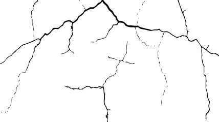 Cracked Texture: Cracked white wall texture. Surface cracks and fissures in ground. crack concrete white wall. Cracked soil texture transparent. Surface cracks and fissures in ground. Grange backgroun