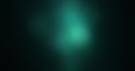Dark Teal Green Abstract Blurry Background with Soft Gradient Lighting, Smooth Bokeh Effect, and Shaded Edges, Ideal for Digital Design