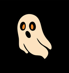 Halloween ghost character collection with flat design. Ghost Flat Design