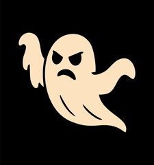 Halloween ghost character collection with flat design. Ghost Flat Design