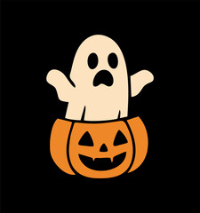 Halloween ghost character collection with flat design. Ghost Flat Design