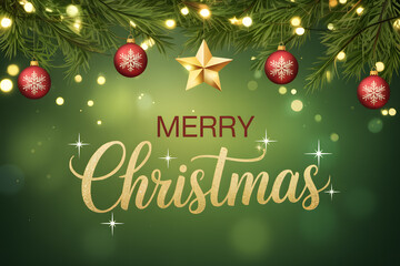 merry christmas greeting card