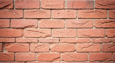 Obraz premium Red brick wall with visible mortar lines textured surfaces and varied shading