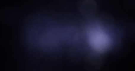 Abstract Dark Blue Purple Light Leaks Bokeh Background, Soft Out of Focus Gradient Texture Overlay with Black Vignette and Copy Space