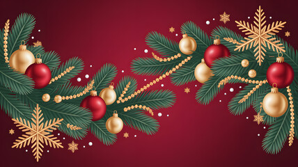 christmas background with christmas tree