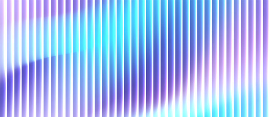 Abstract grainy ribbed glass background in blue and purple light tones with glossy curved texture, vertical light lines and smooth gradient for use in luxury design or digital surface visuals