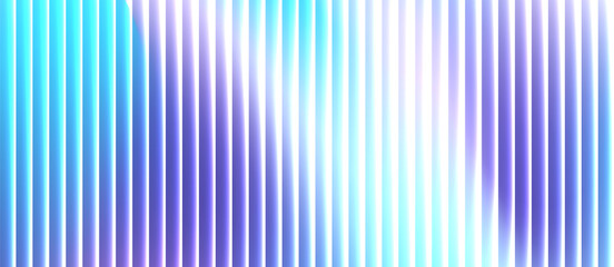 Abstract grainy ribbed glass background in blue and purple light tones with glossy curved texture, vertical light lines and smooth gradient for use in luxury design or digital surface visuals