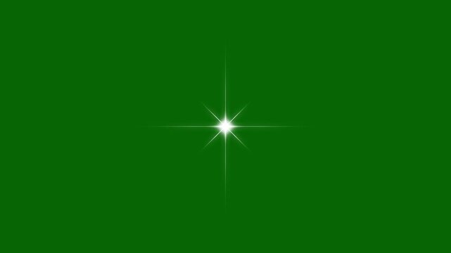 Twinkling stars animation on green screen. fast twinkling stars animated background. animation blink twinkle star particle graphic, white cartoon blinking stars, flat vector doodles. 4k animation
