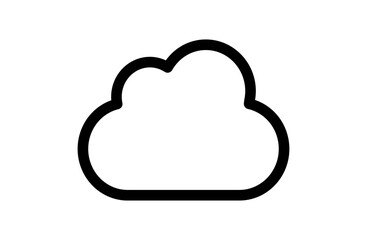 雲のシンプルなベクターアイコン