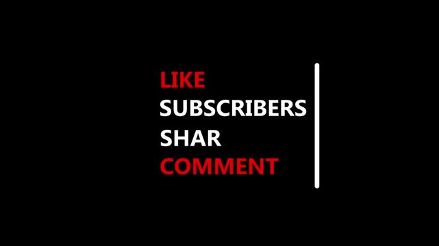 Animated tags for Like, Subscribe Share, and Comment. Ready to be used in YouTube video.