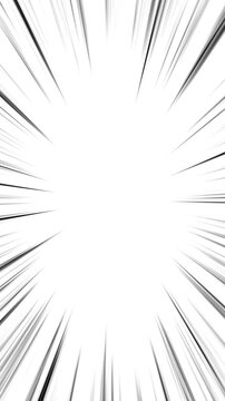 ループしている集中線のエフェクト動画。縦画面