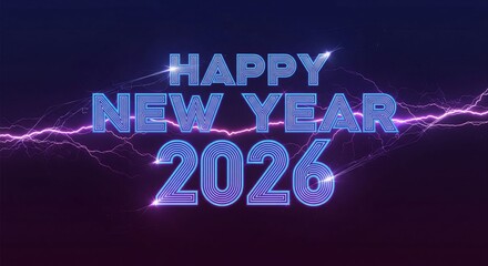 New Year Celebration 2026, Festive Graphics, Digital Design, Vibrant Background, Exciting Atmosphere, Creative Viewpoint