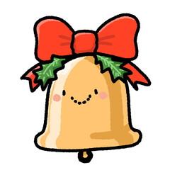 Cartoon Cute Christmas Bell Character