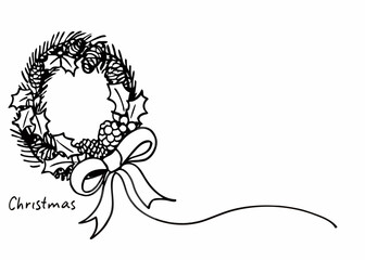 Vintage botanical engraving of a Christmas